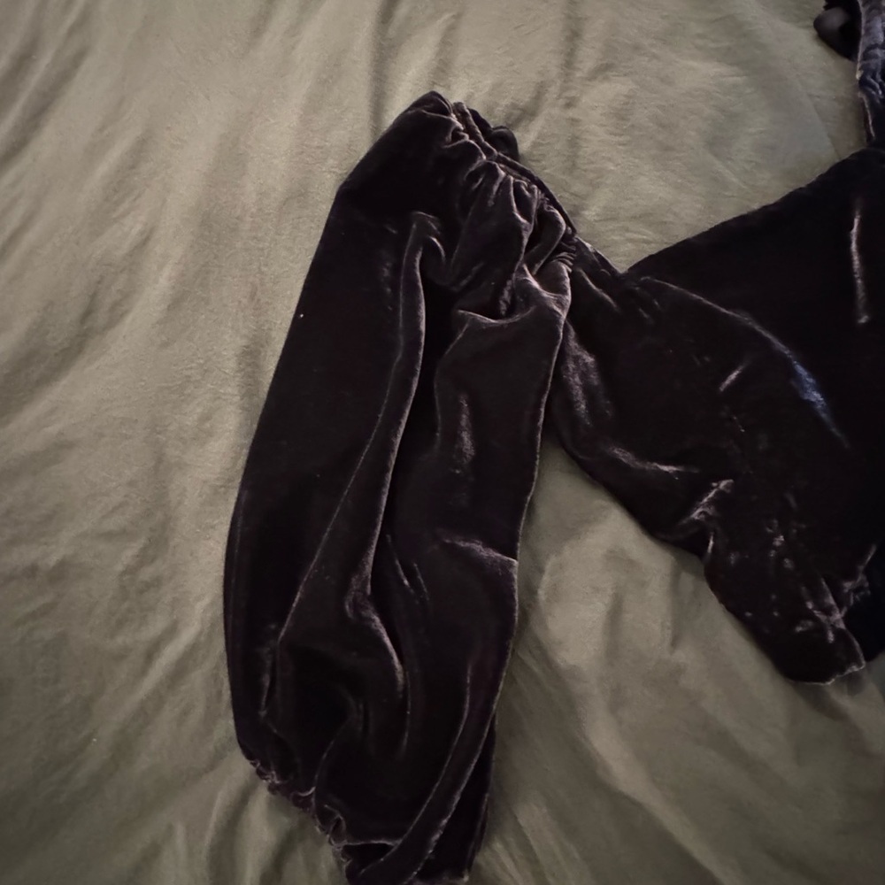 Free People Black Velvet Top - Picture 5 of 8